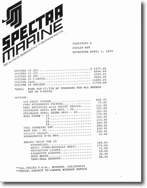 spectra line west marine