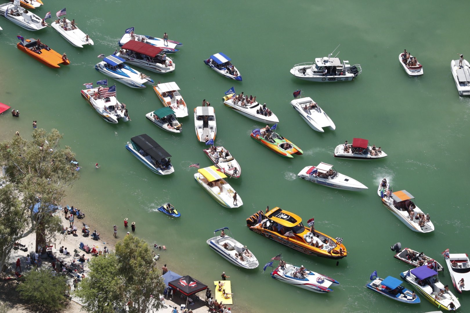 Lake Havasu Boat Parade “Keep America Great” River Daves Place